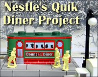 Howard Lamey's Tinplate Diner project can be dressed up for Christmas.  Click for bigger photo.