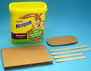 Nestles 16oz container works great as a tinplate-style diner.  Click to see bigger photo.