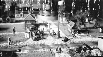 Lionel Railroad circa 1941 with intricate switching configuration.  Click for bigger photo.