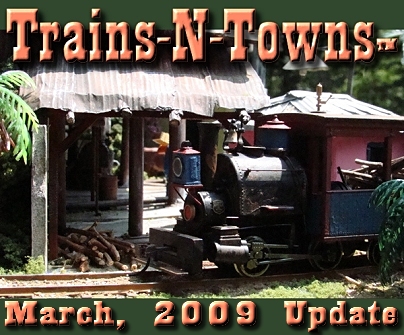 The official e-newsletter of Big Indoor Trains<sup><small>TM</small></sup> and Big Christmas Trains<sup><small>TM</small></sup>. This photo is from Tom Grabenstein's unique On30 model of a Haitian sugar plantation. Tom likes being able to squeeze a great deal of modeling into a relatively small area.  Click for bigger photo. 