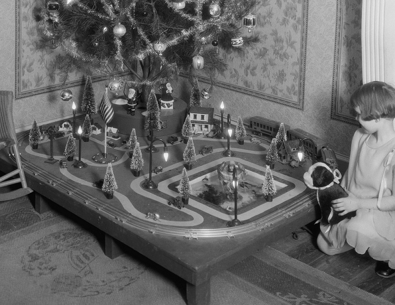 Christmas garden, courtesy of the Library of Congress digital collections.