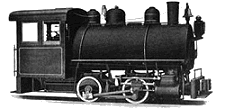 This Porter's water tank wraps all the way to the front of the locomotive - it's a 'deluxe' model that could be ordered in almost any gauge. Click for a bigger picture.
