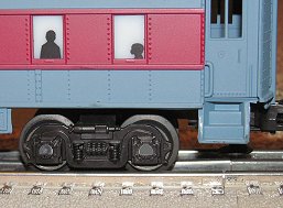 The 4-axle trucks used on Lionel's O27 Polar Express coaches