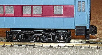 The 4-axle trucks used on Lionel's O27 Polar Express coaches